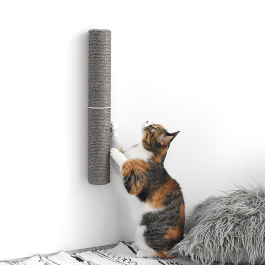 xympo 18" Compact Wall Mounted Cat Scratcher Sisal Scratching Post - Grey
